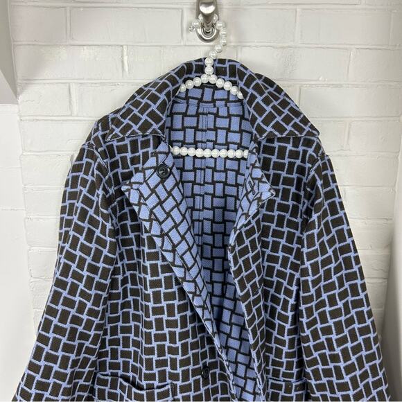 Worth Reversible 100% Wool Plaid Coat Size S - Picture 4 of 9